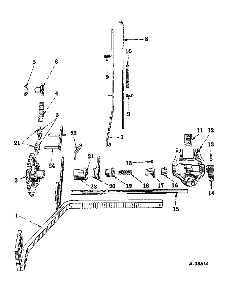 Схема запчастей Case IH 34-251 - (AB-15) - HOPPER DRIVE AND ATTACHING BRACKET 