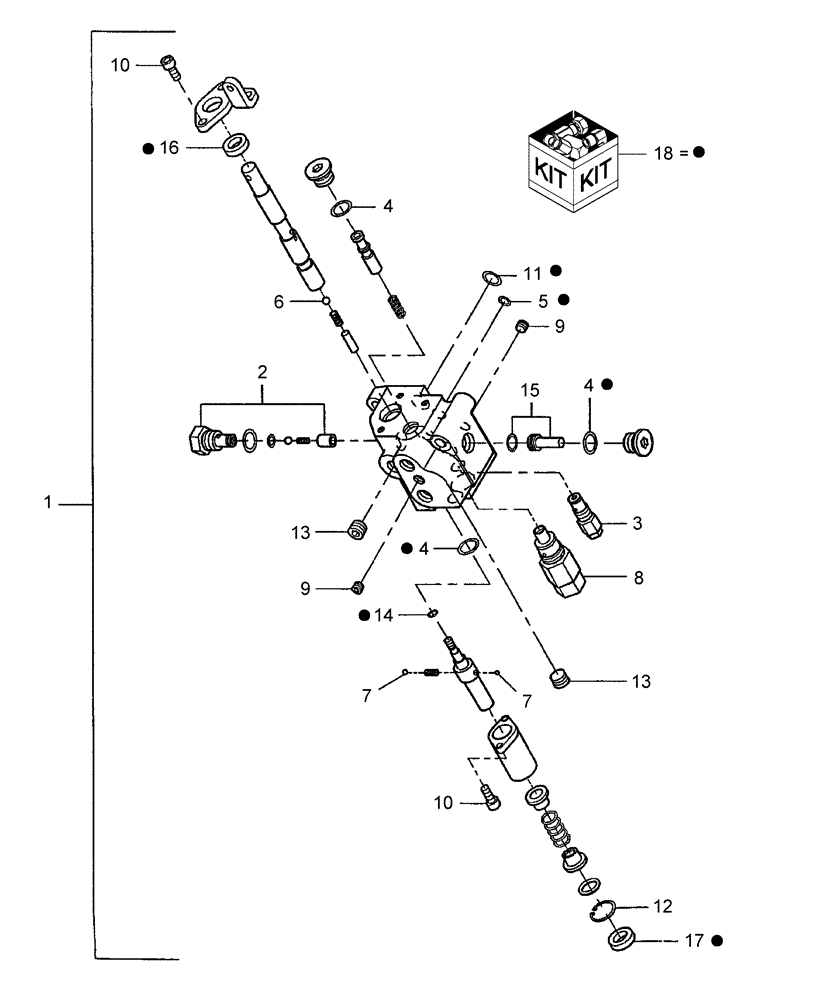 Схема запчастей Case IH DX22E - (07.04.01) - CONTROL VALVE (07) - HYDRAULIC SYSTEM