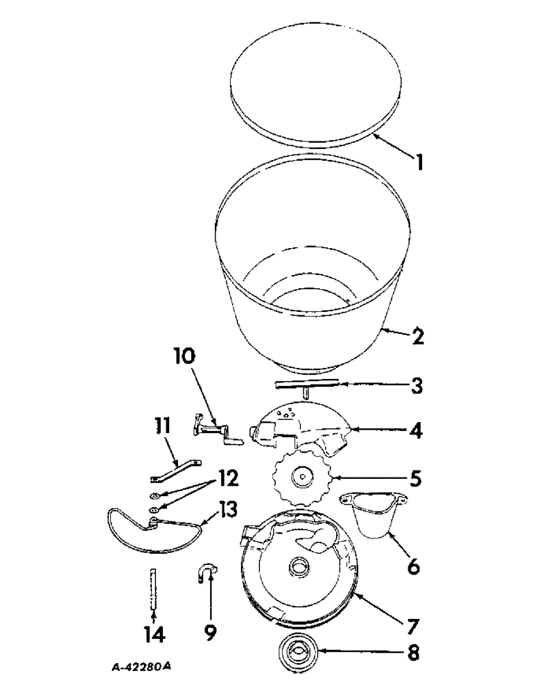 Схема запчастей Case IH 410 - (AG-5) - HOPPER 