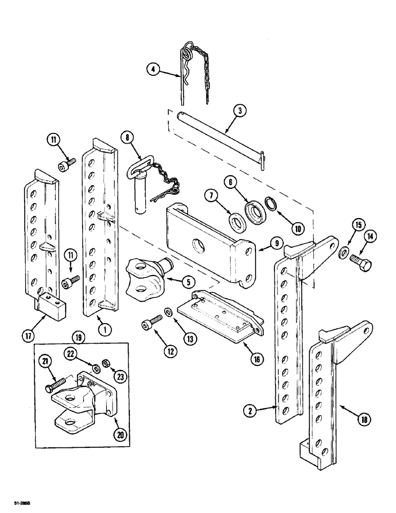 Схема запчастей Case IH 5150 - (9G-078) - TRAILER HITCH, LEMOINE (09) - CHASSIS/ATTACHMENTS