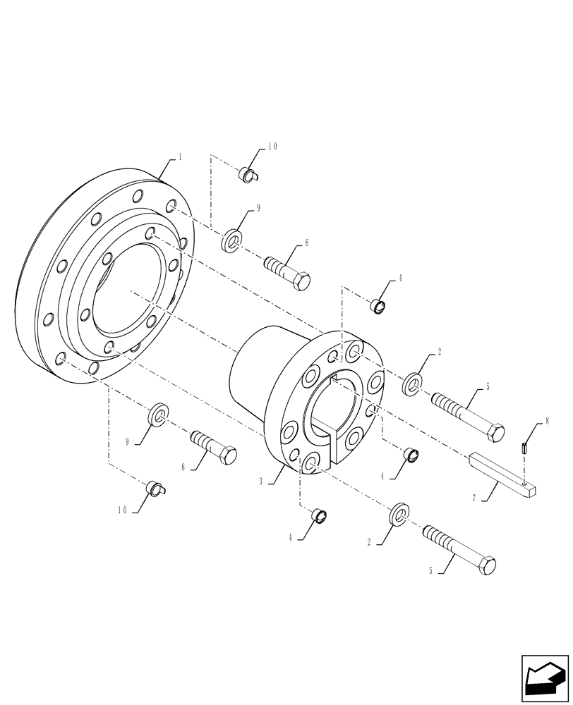 Схема запчастей Case IH STEIGER 400 - (44.100.01[02]) - HUB AND WHEEL MOUNTING - 127 MM BAR- DUAL & TRIPLE TIRE MOUNTING (44) - WHEELS