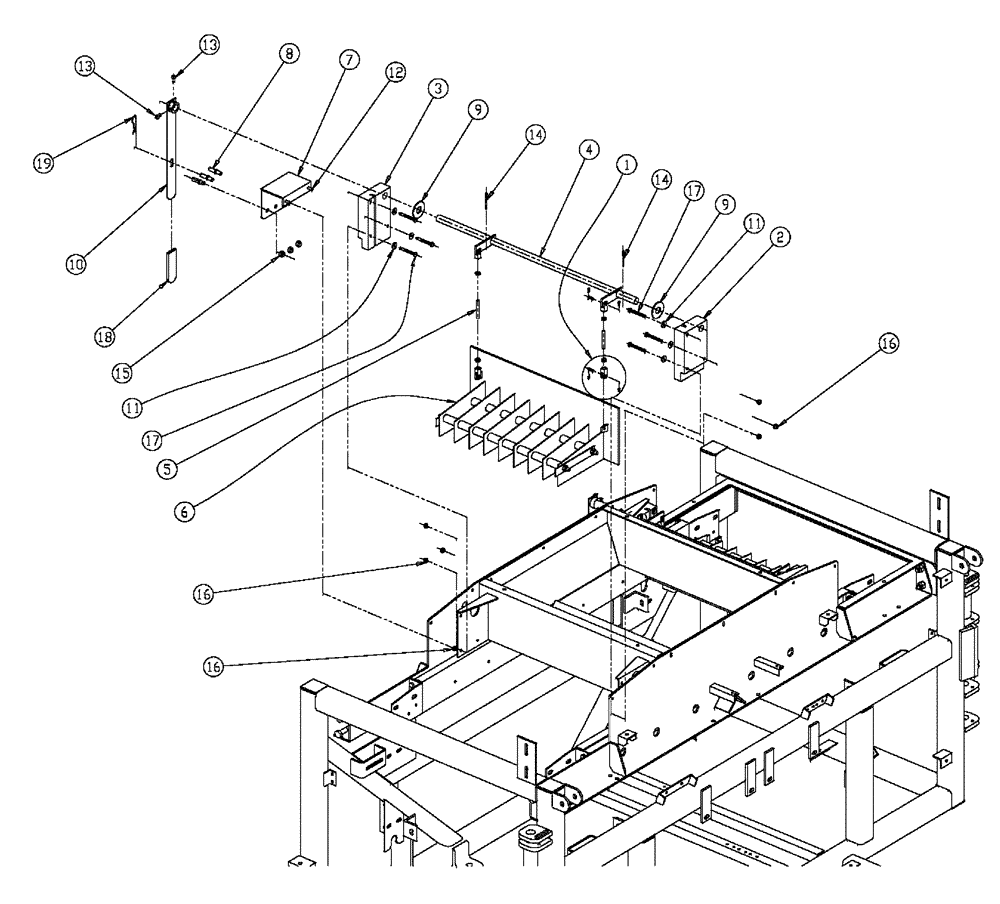 Схема запчастей Case IH 438 - (04-012) - GATE GROUP, FLEX, 60’ & 70’ Boom Group