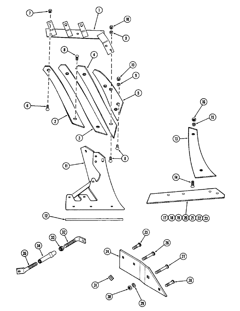 Схема запчастей Case IH 308 - (24) - BOTTOM, 16 INCH, SLAT 