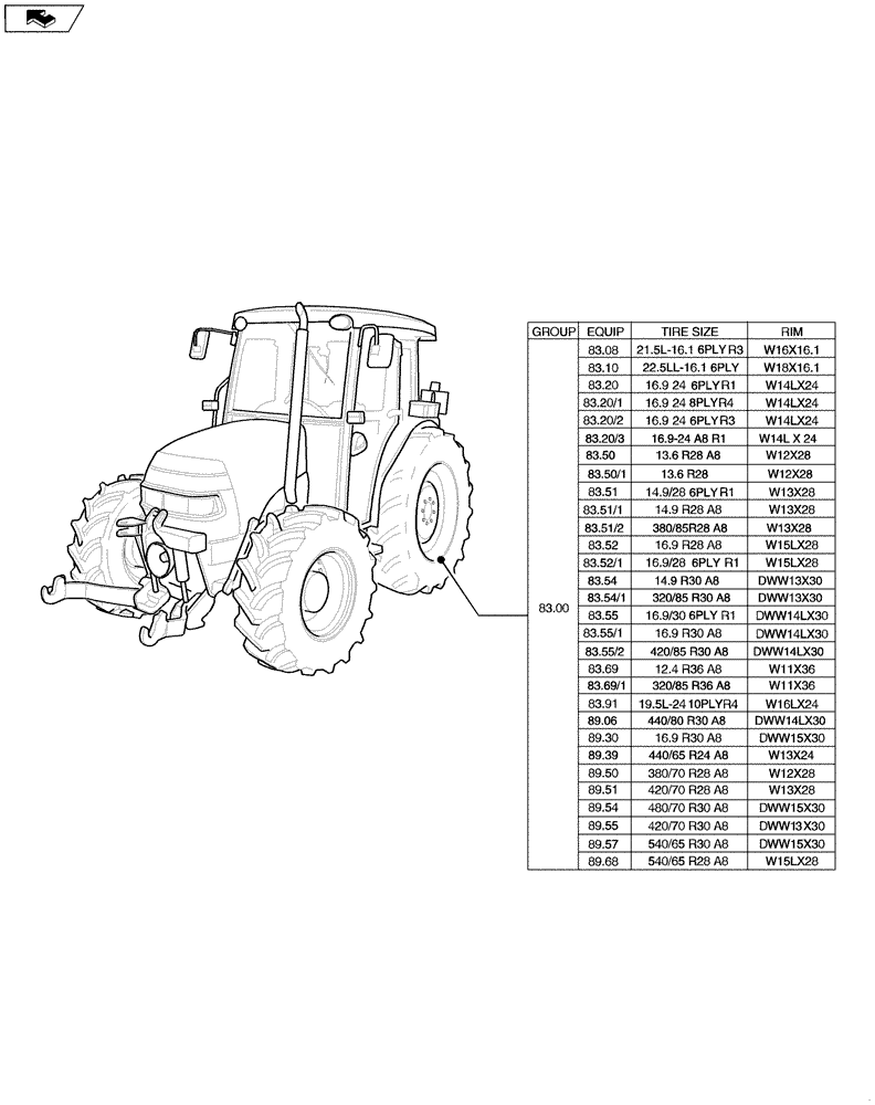 Схема запчастей Case IH FARMALL 95C - (SEC. 11[02]) - TRACTION (00) - GENERAL