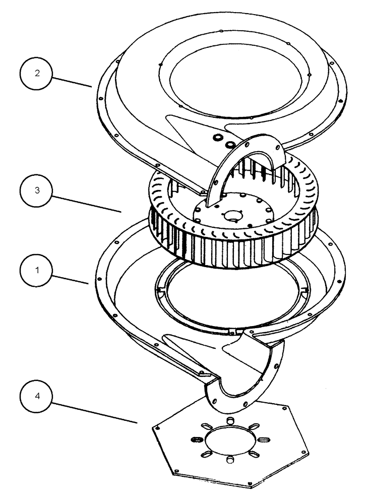 Схема запчастей Case IH 438 - (04-022) - FAN, 6 INCH Boom Group