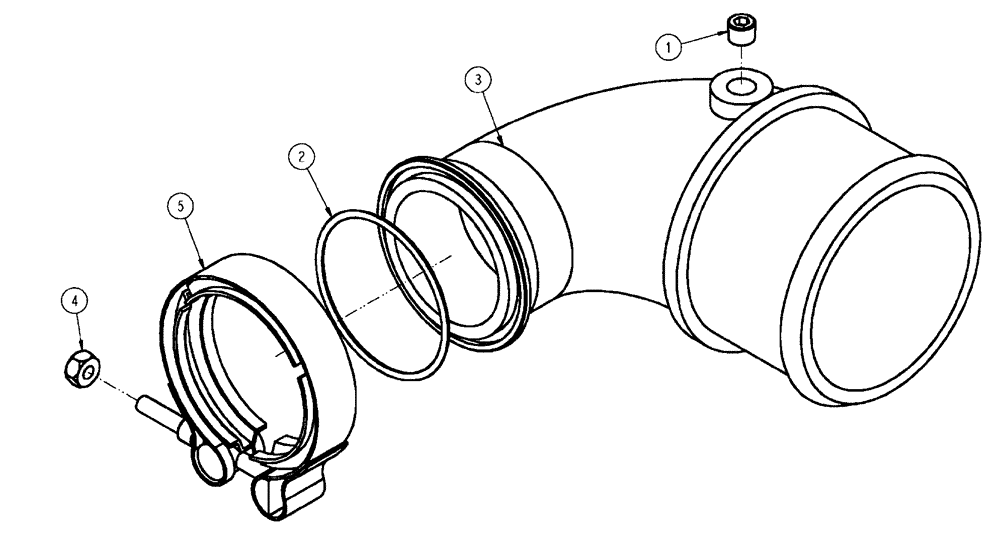 Схема запчастей Case IH FLX3510 - (02-017) - TURBO ELBOW GROUP (01) - ENGINE