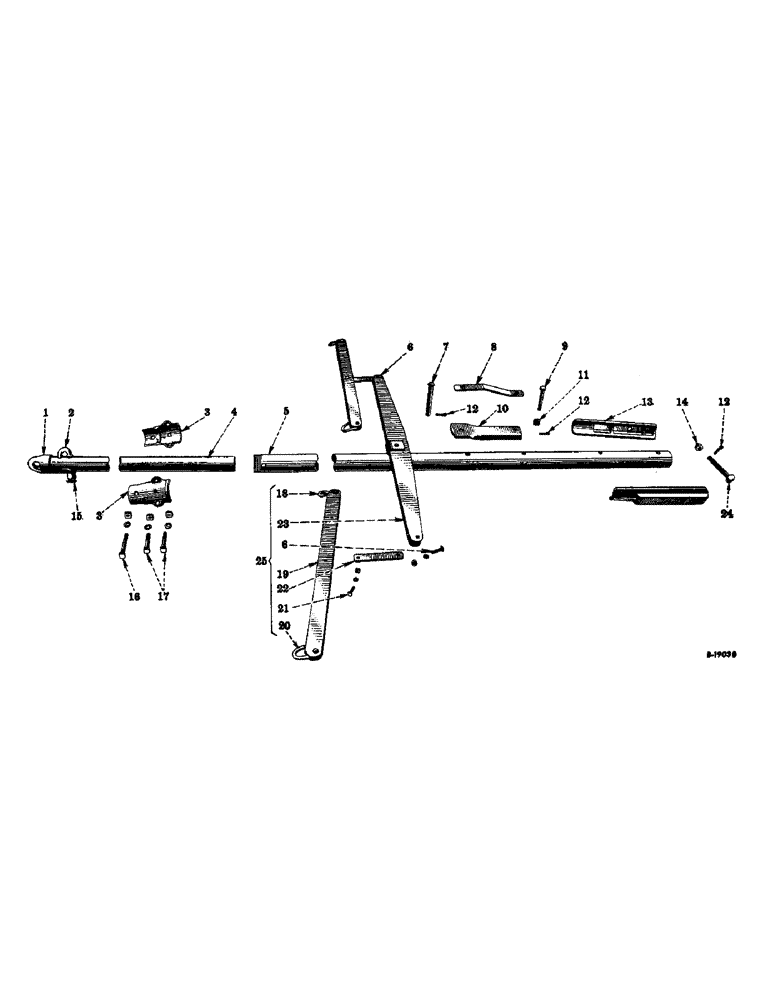 Схема запчастей Case IH VARIOUS - (A-24) - STEEL TONGUE AND DOUBLETREE, SPECIAL 