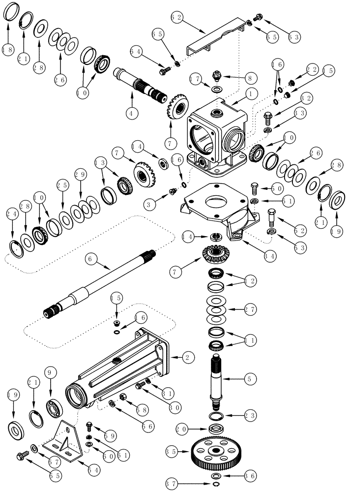 Схема запчастей Case IH CPX610 - (09A-11) - GEARBOX - DRUM NUMBER 4 (13) - PICKING SYSTEM