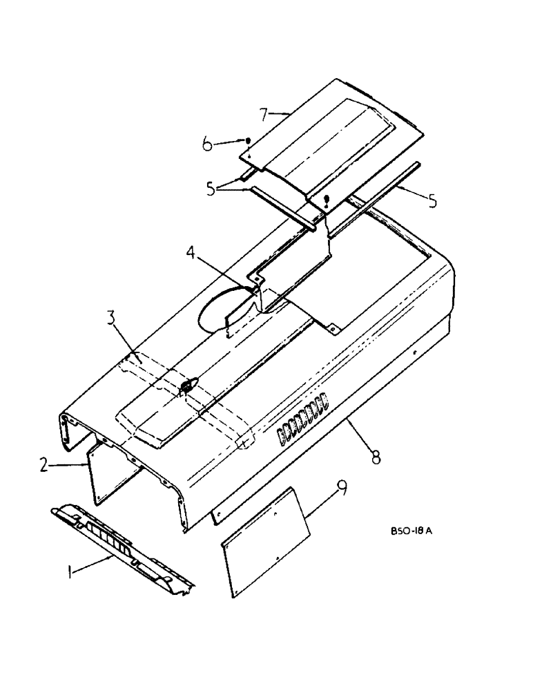 Схема запчастей Case IH 484 - (13-01) - SUPERSTRUCTURE, HOOD AND PANEL (05) - SUPERSTRUCTURE