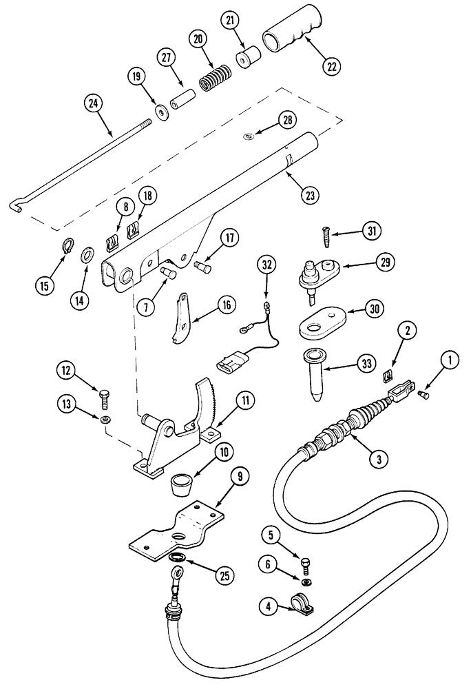 Схема запчастей Case IH 5230 - (7-004) - PARKING BRAKE CONTROLS (07) - BRAKES