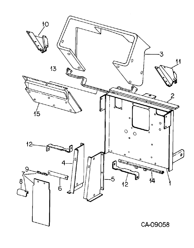 Схема запчастей Case IH 7288 - (13-05) - SUPERSTRUCTURE, FIREWALL PANEL AND INSTRUMENT HOUSING (05) - SUPERSTRUCTURE