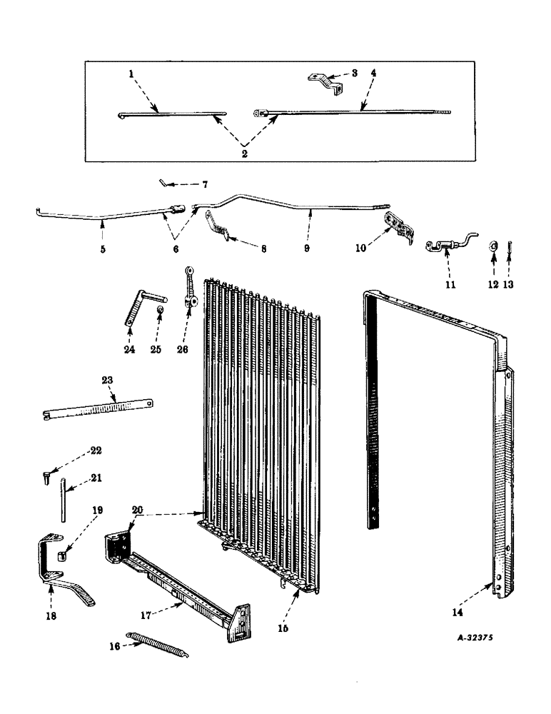 Схема запчастей Case IH SUPER-H - (084) - CHASSIS, RADIATOR SHUTTER AND CONTROLS (12) - CHASSIS