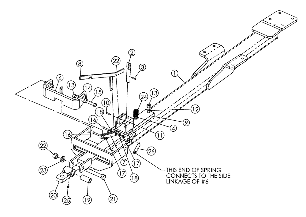 Схема запчастей Case IH 5310 - (39.110.01) - REAR HITCH PARTS (09) - CHASSIS/ATTACHMENTS