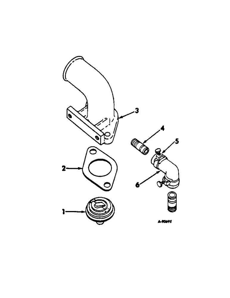 Схема запчастей Case IH C-263 - (B-11[A]) - HOUSING AND THERMOSTAT, 403 COMBINES AND 615 COMBINES WITH BELT DRIVE 
