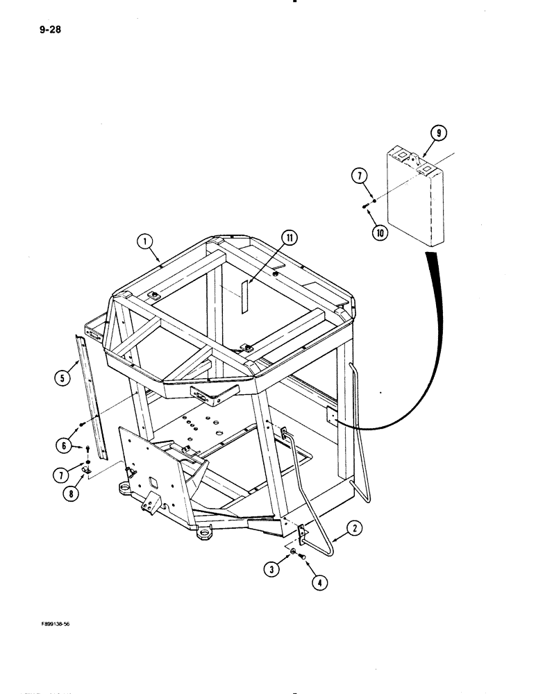 Схема запчастей Case IH 9130 - (9-28) - ROPS (09) - CHASSIS/ATTACHMENTS
