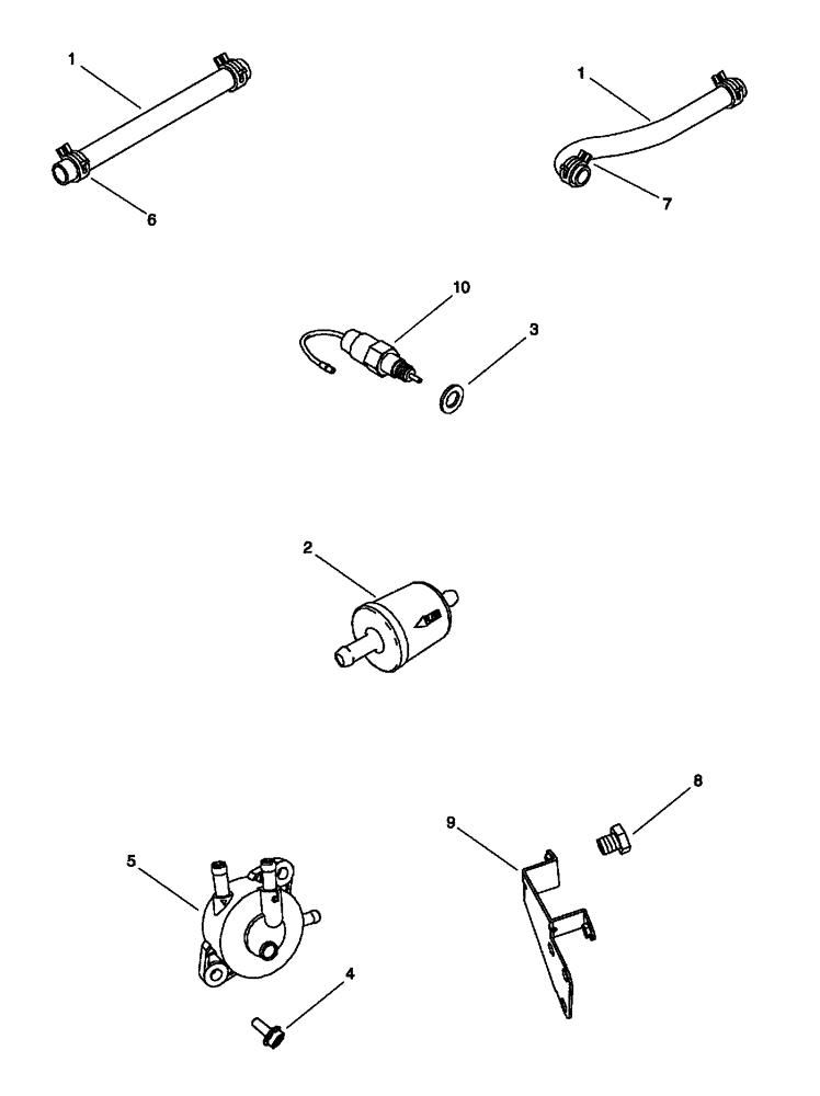 Схема запчастей Case IH SCOUT - (10.216.03) - FUEL PUMP AND FILTER (10) - ENGINE