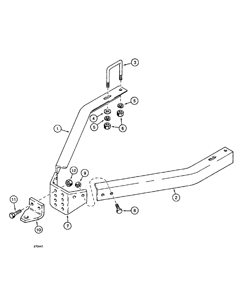 Схема запчастей Case IH 4900 - (9-44) - TRAILING HITCH (09) - CHASSIS/ATTACHMENTS