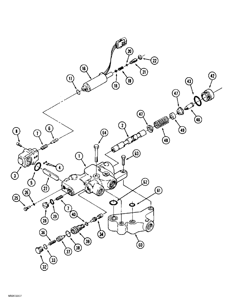 Схема запчастей Case IH 9380 - (8-094) - HITCH VALVE ASSEMBLY, PRIOR TO P.I.N. JEE0069665, 9370 AND 9380 ONLY (08) - HYDRAULICS