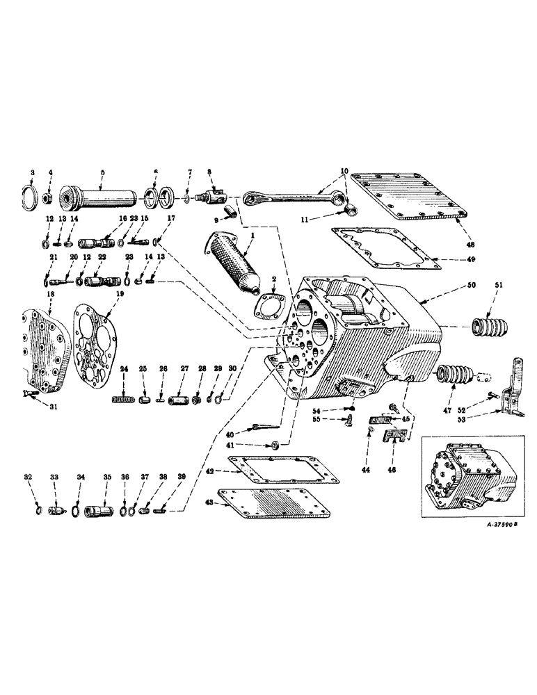 Схема запчастей Case IH 200 - (224) - HYDRAULIC SYSTEM TOUCH-CONTROL SYSTEM, FARMALL 200 TRACTORS, CYLINDER BLOCK VALVES AND RELATED PARTS (07) - HYDRAULIC SYSTEM