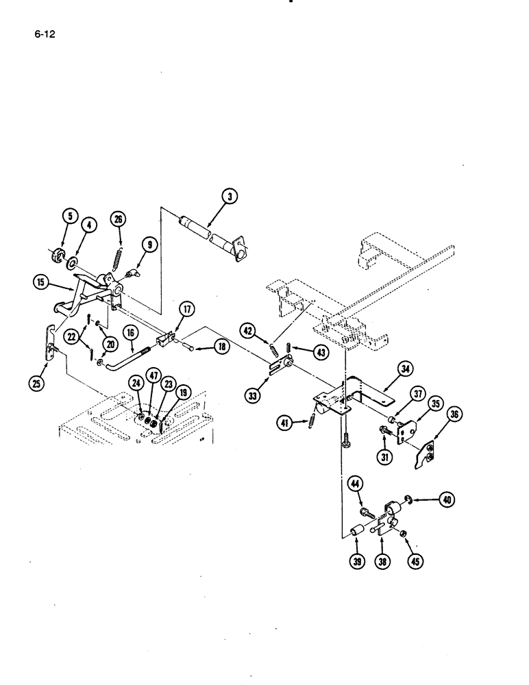 Схема запчастей Case IH 275 - (6-12) - INCHING PEDAL (06) - POWER TRAIN