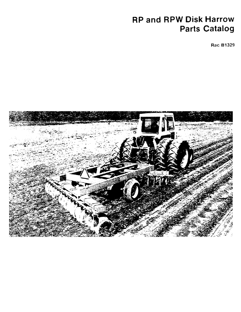 Схема запчастей Case IH RPW - (001) - RP AND RPW DISK HARROW PARTS CATALOG 