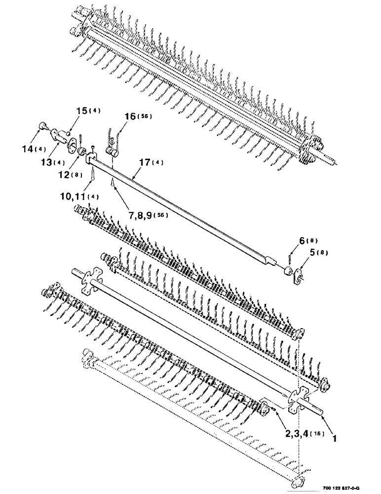 Схема запчастей Case IH 8545 - (3-06) - PICKUP ROTOR ASSEMBLY Pickup