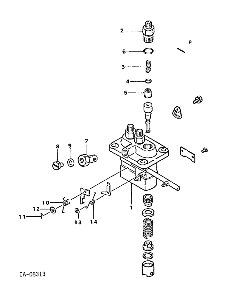 Схема запчастей Case IH 254 - (12-23) - POWER, FUEL INJECTION PUMP Power