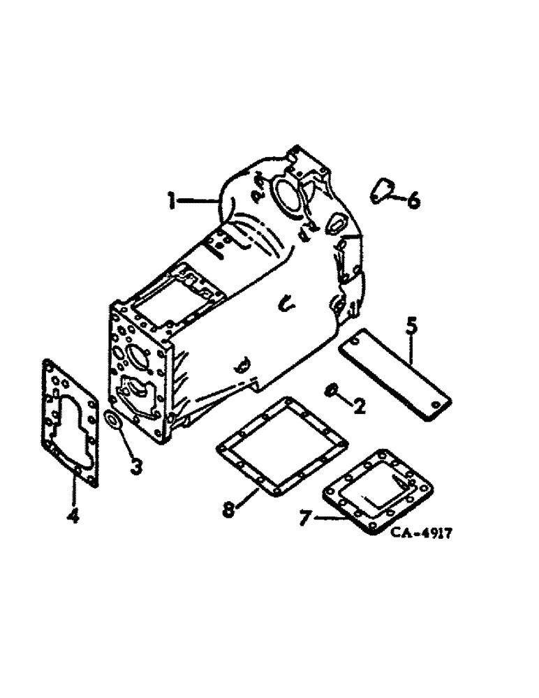 Схема запчастей Case IH 886 - (07-01) - DRIVE TRAIN, CLUTCH HOUSING (04) - Drive Train