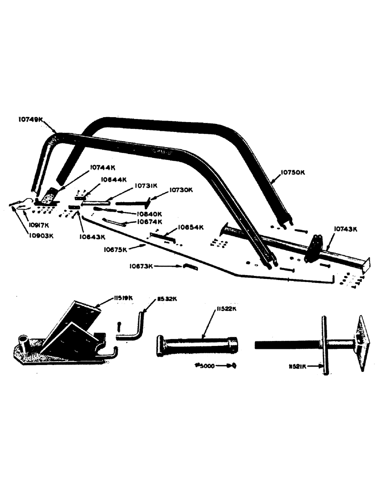 Схема запчастей Case IH 100 - (04) - MAIN FRAME HITCH & STAND 