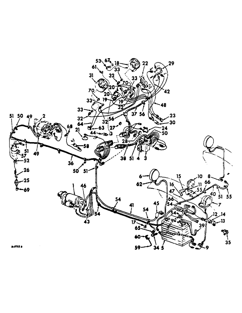 Схема запчастей Case IH 544 - (G-17) - ELECTRICAL SYSTEM, STARTING AND LIGHTING, INTERNATIONAL CARBURETED ENGINE TRACTORS (06) - ELECTRICAL SYSTEMS