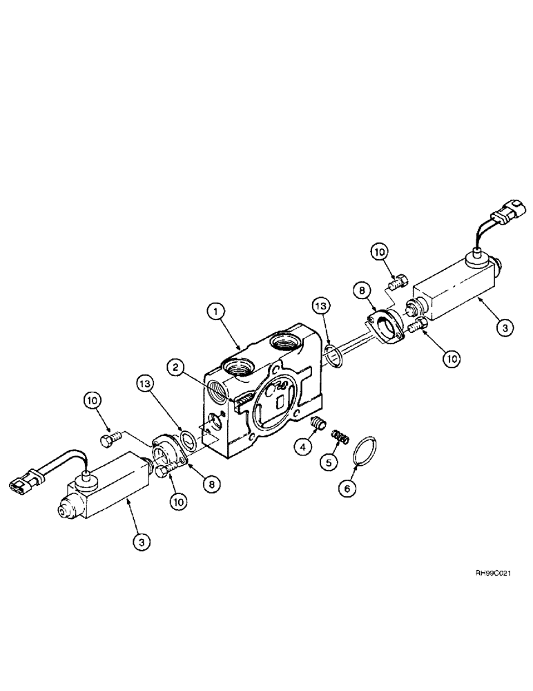 Схема запчастей Case IH L500 - (8-073A) - VALVE SECTION - AUXILIARY (08) - HYDRAULICS