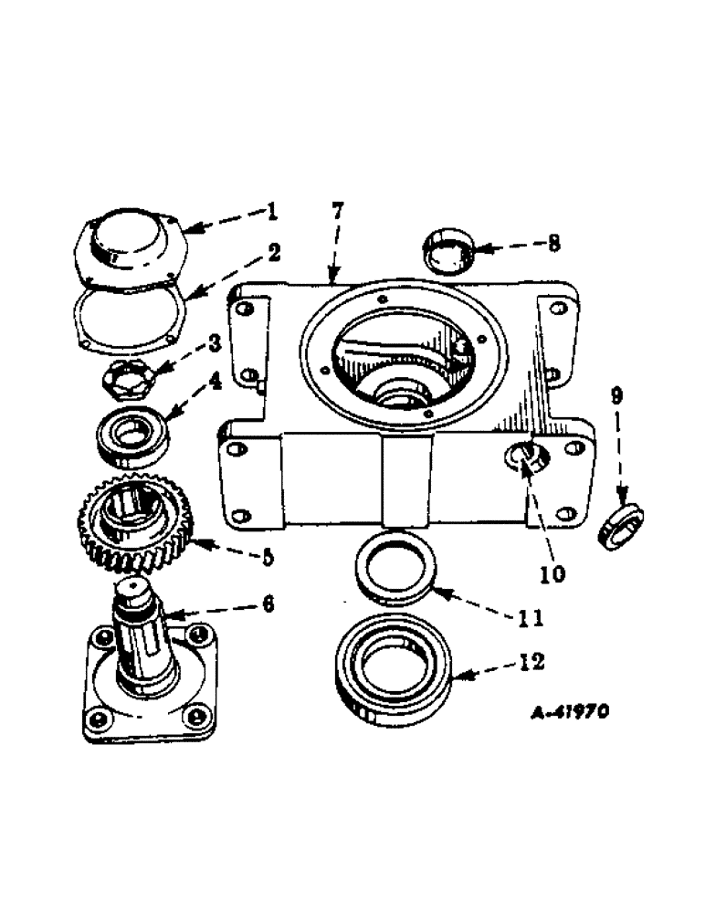 Схема запчастей Case IH 414 - (129) - STEERING GEAR HOUSING (41) - STEERING
