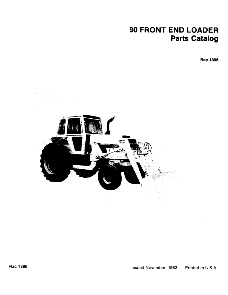 Схема запчастей Case IH 90 - (00A) - 90 FRONT END LOADER (00) - GENERAL & PICTORIAL INDEX