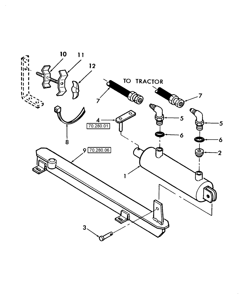 Схема запчастей Case IH BTX11 - (70.280.13) - HYDRAULIC DIRECTION CONTROL (70) - EJECTION