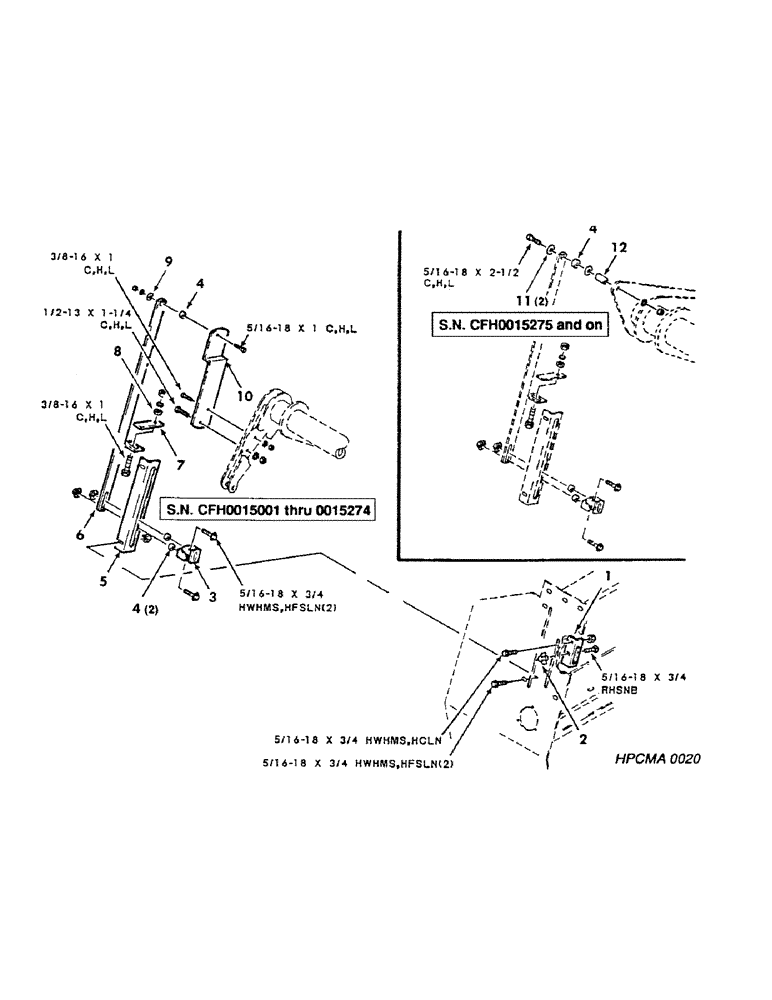 Схема запчастей Case IH 8450 - (058) - INDICATOR, BALE SIZE, ASSEMBLY (12) - MAIN FRAME