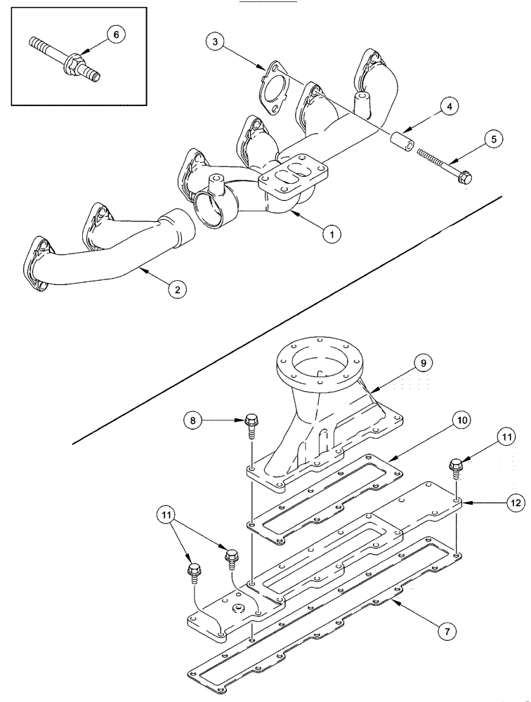 Схема запчастей Case IH SPX4410 - (03-007) - MANIFOLDS (01) - ENGINE
