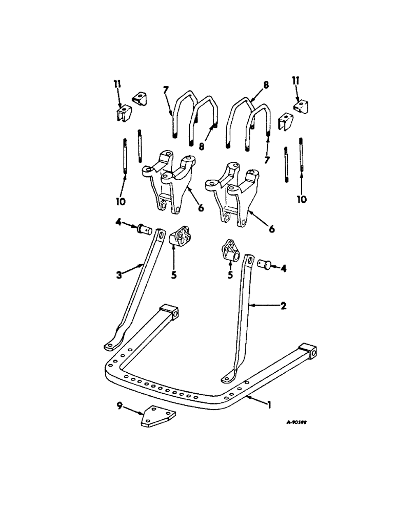 Схема запчастей Case IH 2856 - (K-05) - DRAWBARS AND HITCHES, VERTICALLY ADJUSTABLE DRAWBAR Drawbars & Hitches