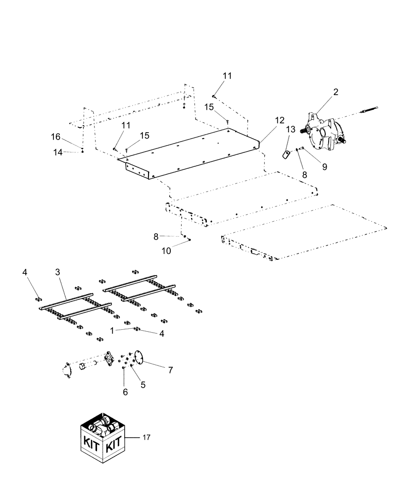 Схема запчастей Case IH AFX8010 - (K.25.E.48[04]) - NON STONE TRAP KIT K - Crop Processing