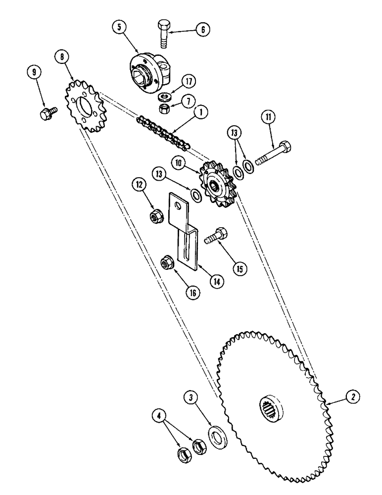 Схема запчастей Case IH 1010 - (9C-10) - AUGER DRIVE (58) - ATTACHMENTS/HEADERS