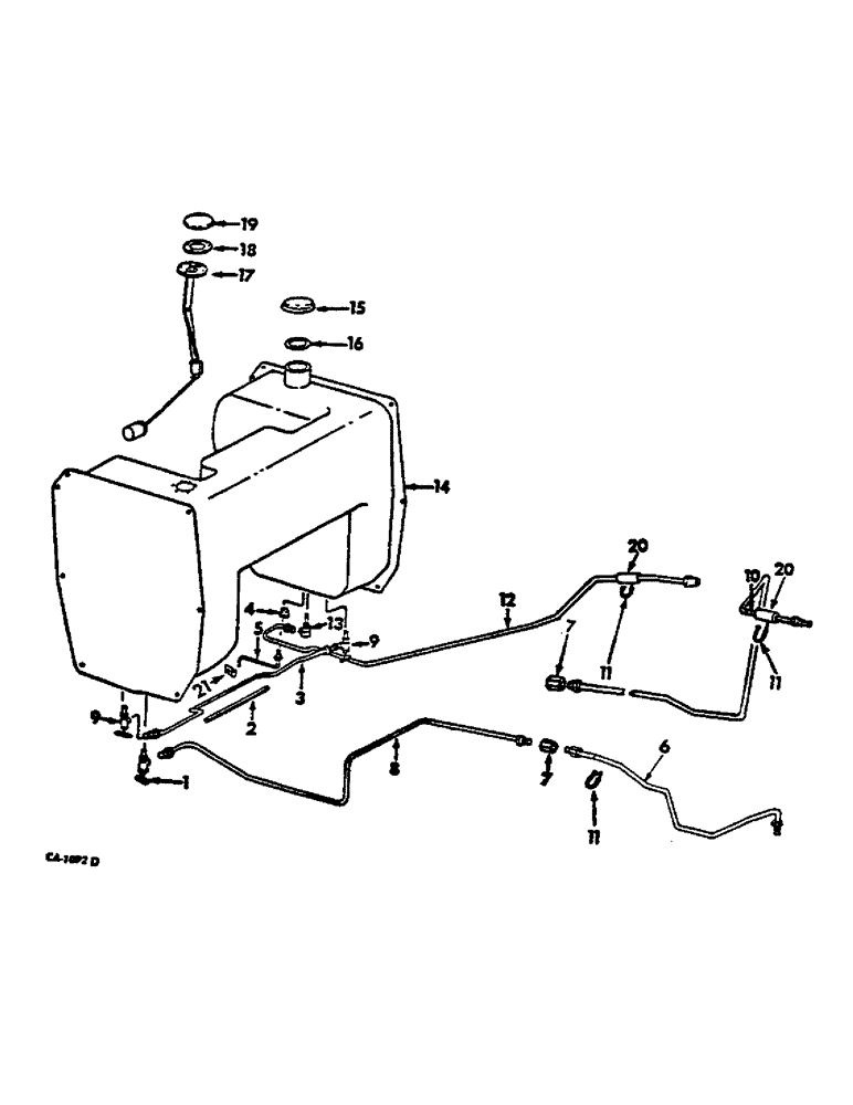 Схема запчастей Case IH 674 - (12-04) - POWER, FUEL TANK AND PIPING, DIESEL ENGINE TRACTORS Power