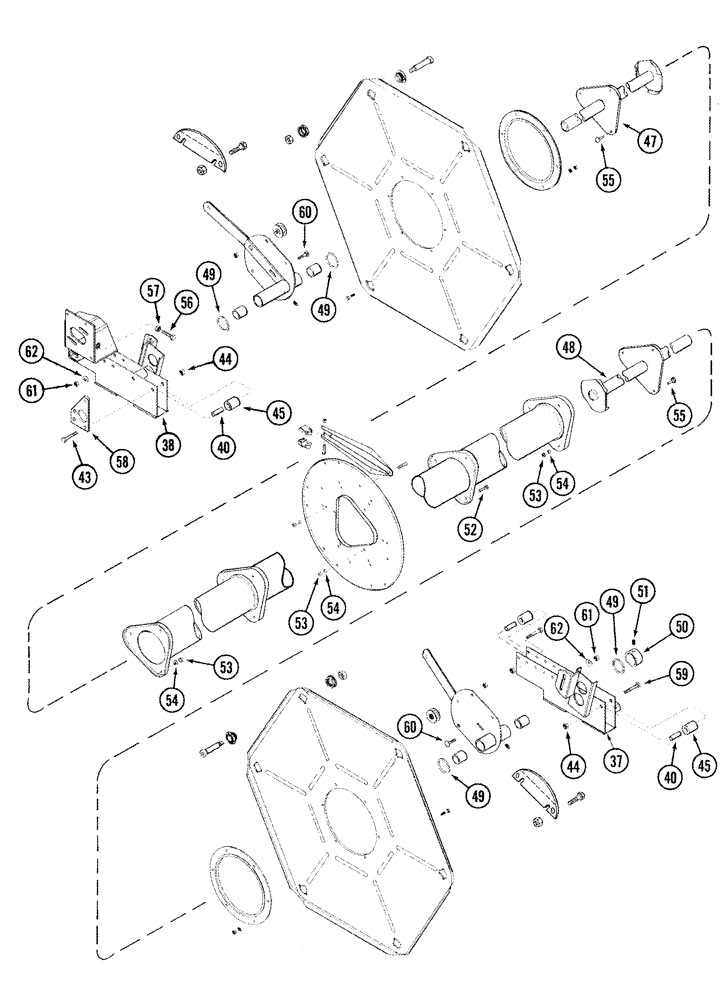 Схема запчастей Case IH 1010 - (09A-06) - PICKUP REEL 6 BAT WITH STEEL TINES - BSN JJC0304999 (09) - CHASSIS/ATTACHMENTS