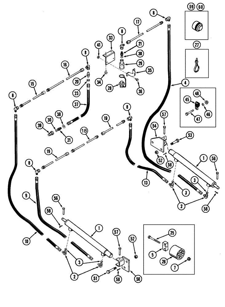 Схема запчастей Case IH 1010 - (08-03) - REEL FORE AND AFT HYDRAULIC SYSTEM - 22.5, 25.0 AND 30.0 FOOT (08) - HYDRAULICS