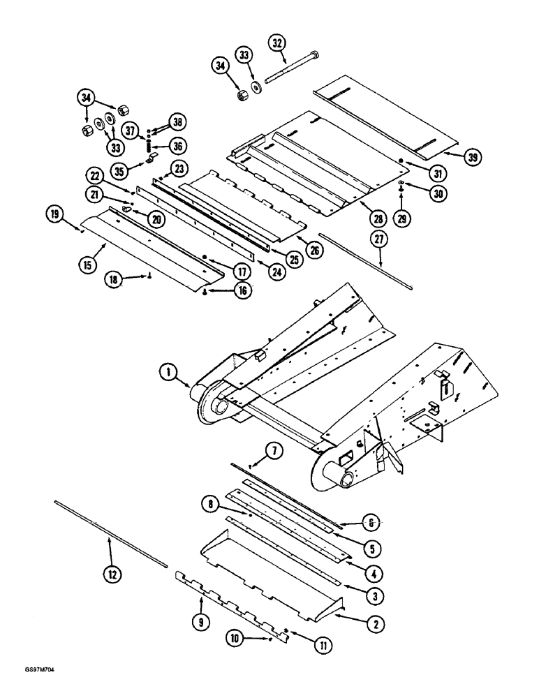 Схема запчастей Case IH 1660 - (9A-32) - FEEDER, COVERS (13) - FEEDER