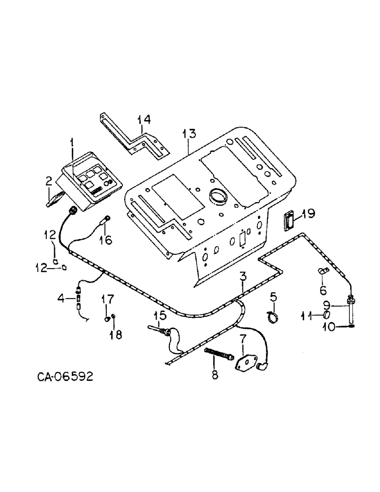Схема запчастей Case IH HYDRO 186 - (11-04) - INSTRUMENTS, DIGITAL DATA GAUGE, HYDRO 186 TRACTORS WITH SERIAL NO. 10055 AND ABOVE Instruments
