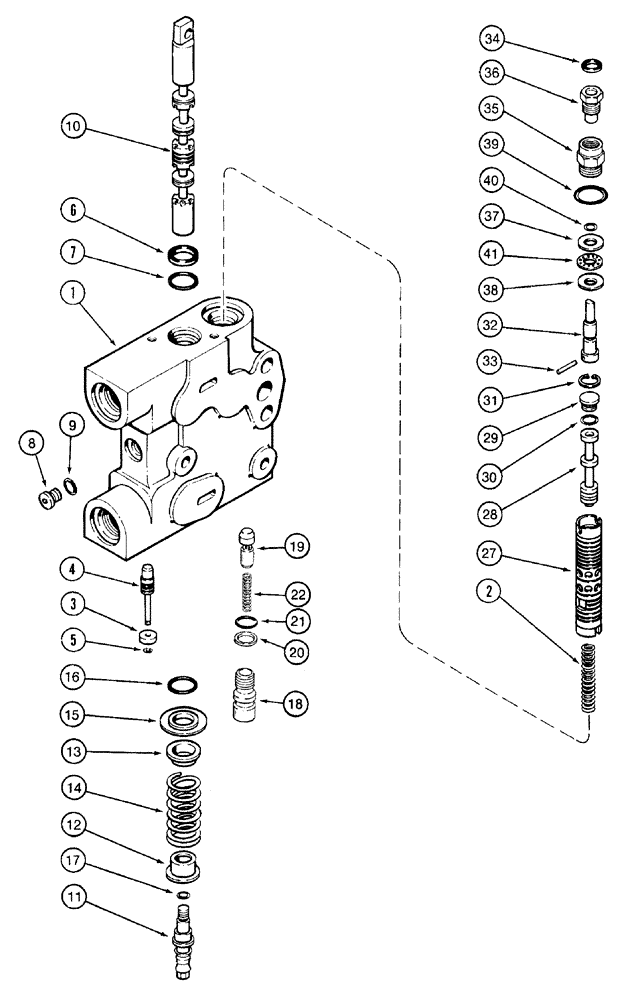 Схема запчастей Case IH 7220 - (8-062) - HYDRAULIC REMOTE VALVE ASSEMBLY, SECOND, THIRD AND FOURTH REMOTE WITH LOAD CHECK (08) - HYDRAULICS