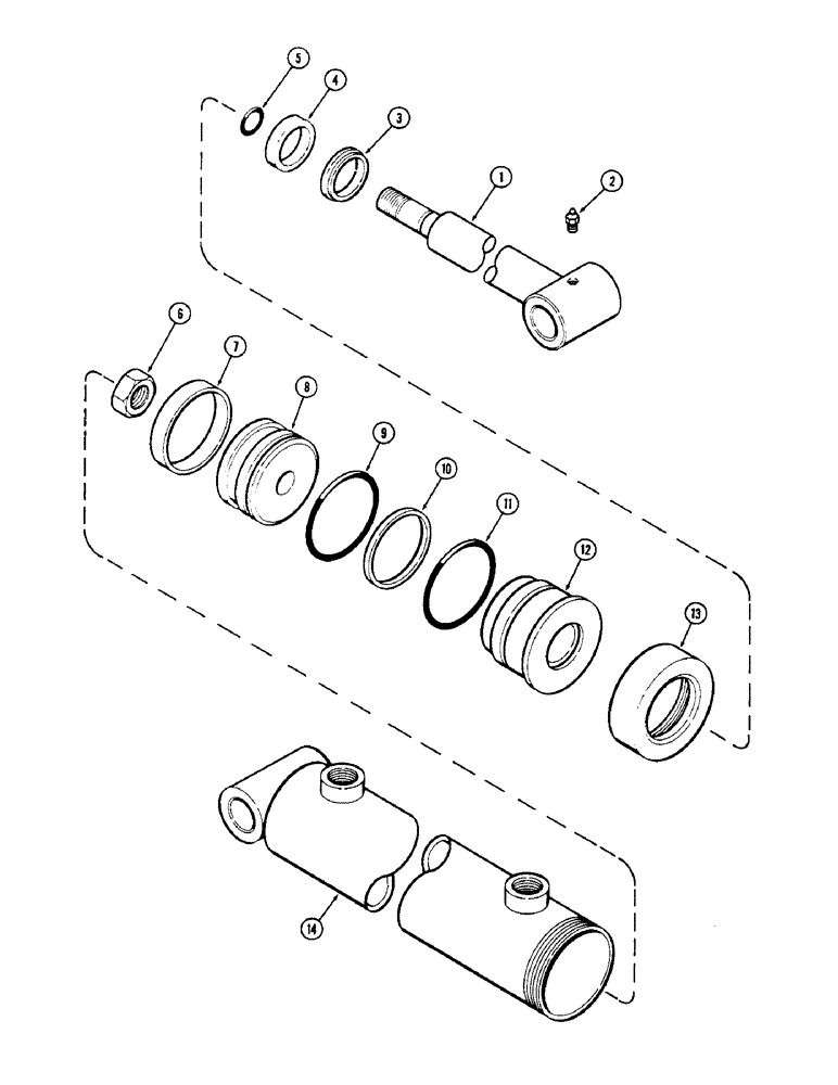 Схема запчастей Case IH D39 - (22) - T56278 CYLINDER 4" X 12" (101.6 X 304.8 MM) 