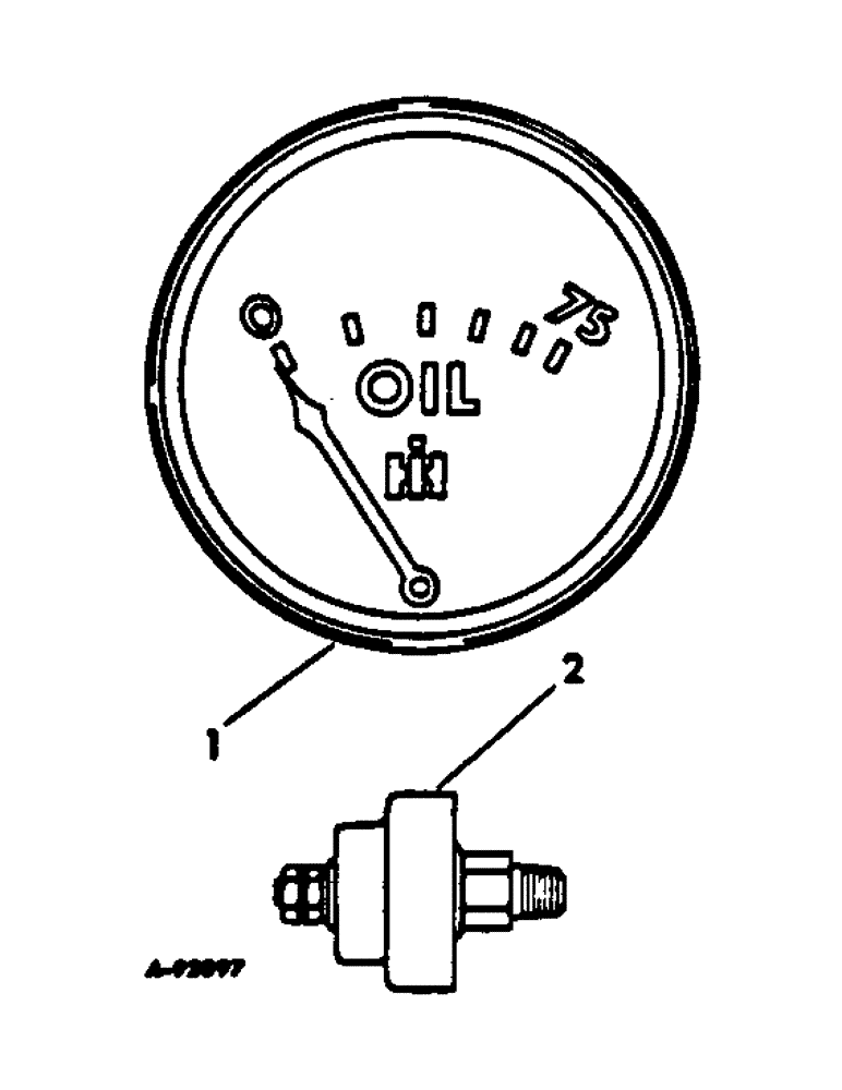 Схема запчастей Case IH 100 - (11-2) - INSTRUMENTS, OIL PRESSURE GAUGE Instruments