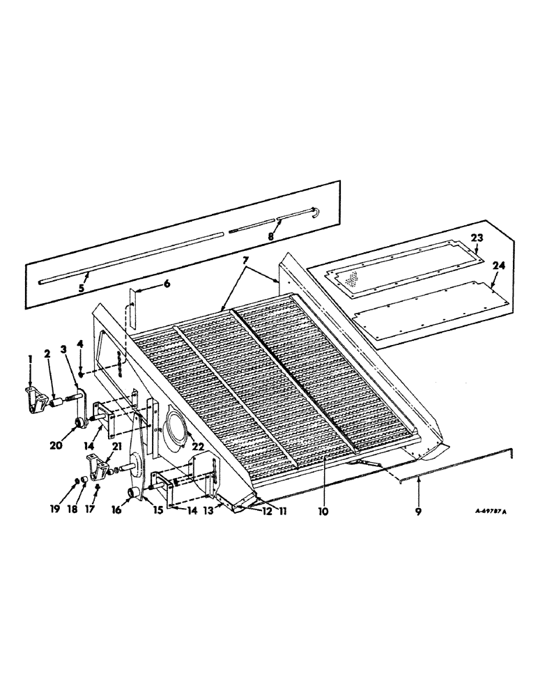 Схема запчастей Case IH 403 - (074) - SHOE, SHOE SIEVE (74) - CLEANING