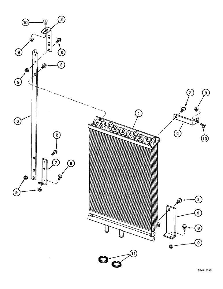 Схема запчастей Case IH 2188 - (8-18) - AUXILIARY OIL COOLER AND MOUNTING, RICE COMBINE (07) - HYDRAULICS