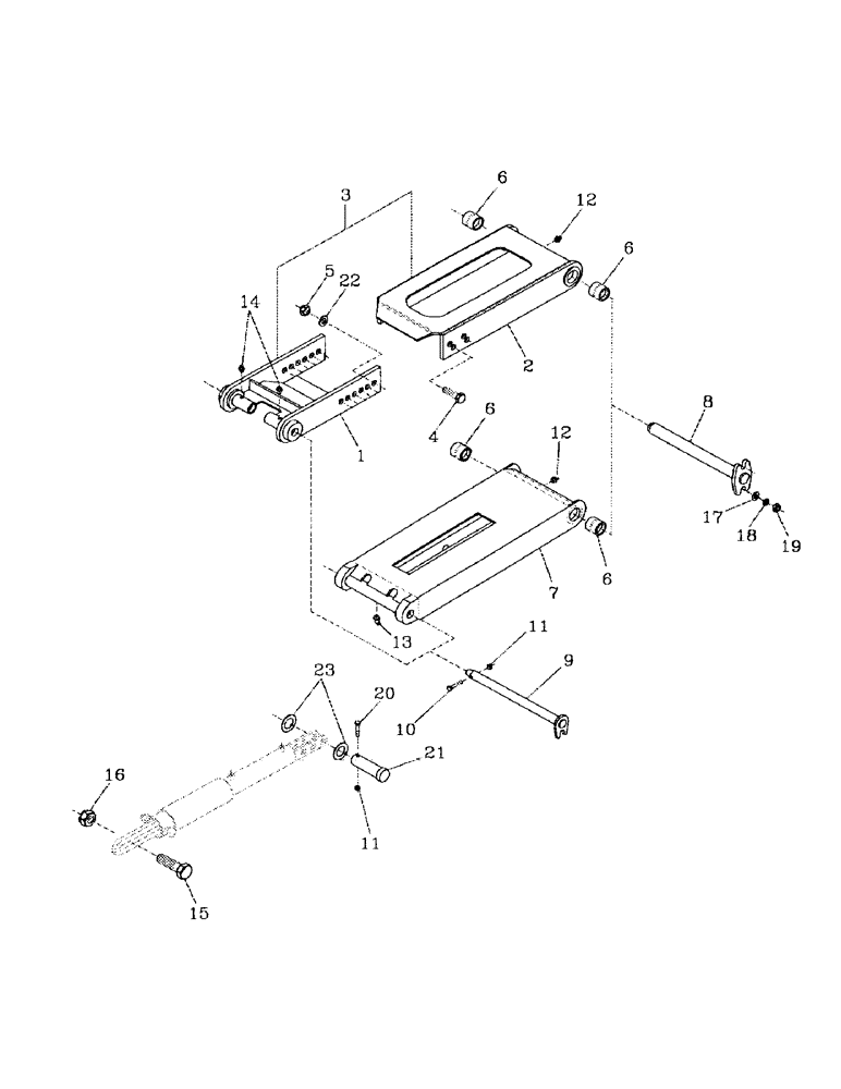 Схема запчастей Case IH 7700 - (A03-02) - CROPDIVIDER LIFT ARMS Mainframe & Functioning Components
